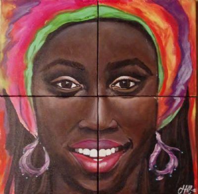 African smiling lady